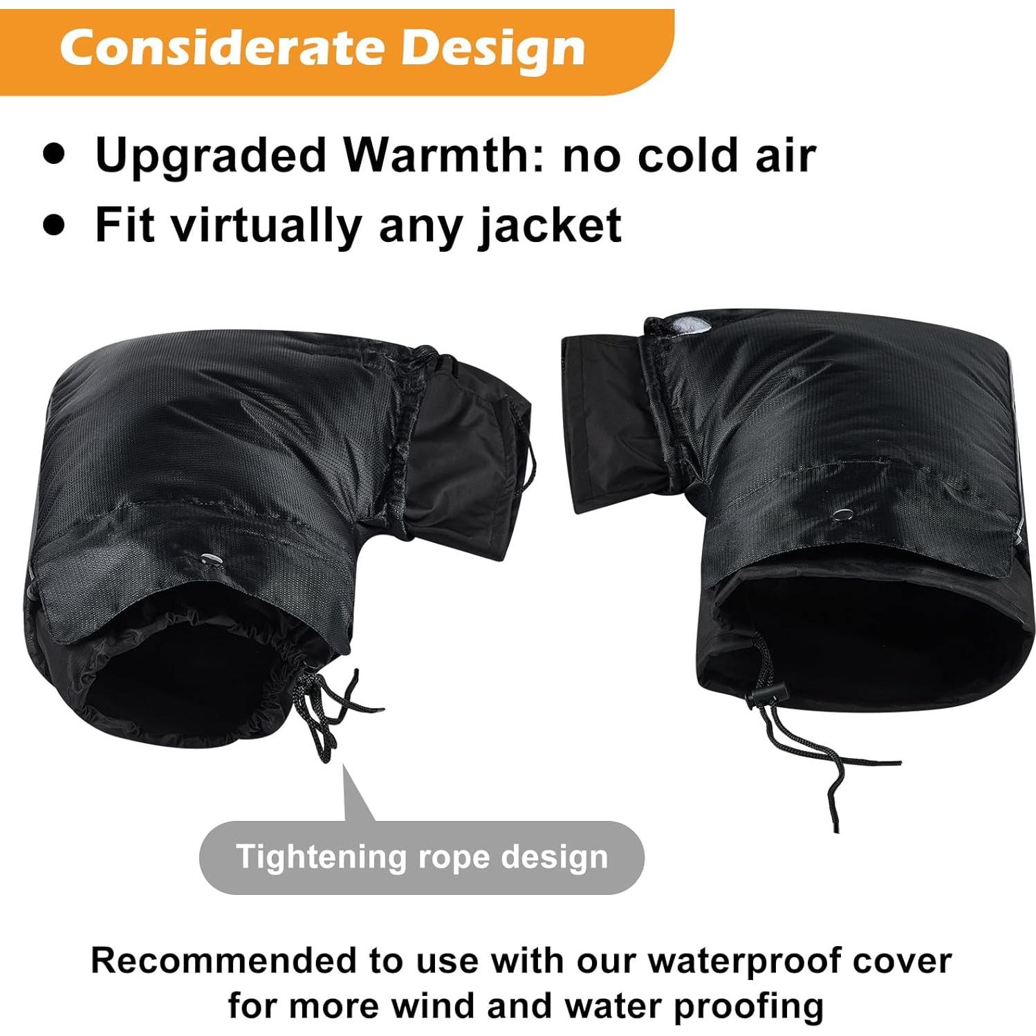 Guantes de Manillar para Motocicleta Hanaive - 2 Juegos Impermeables