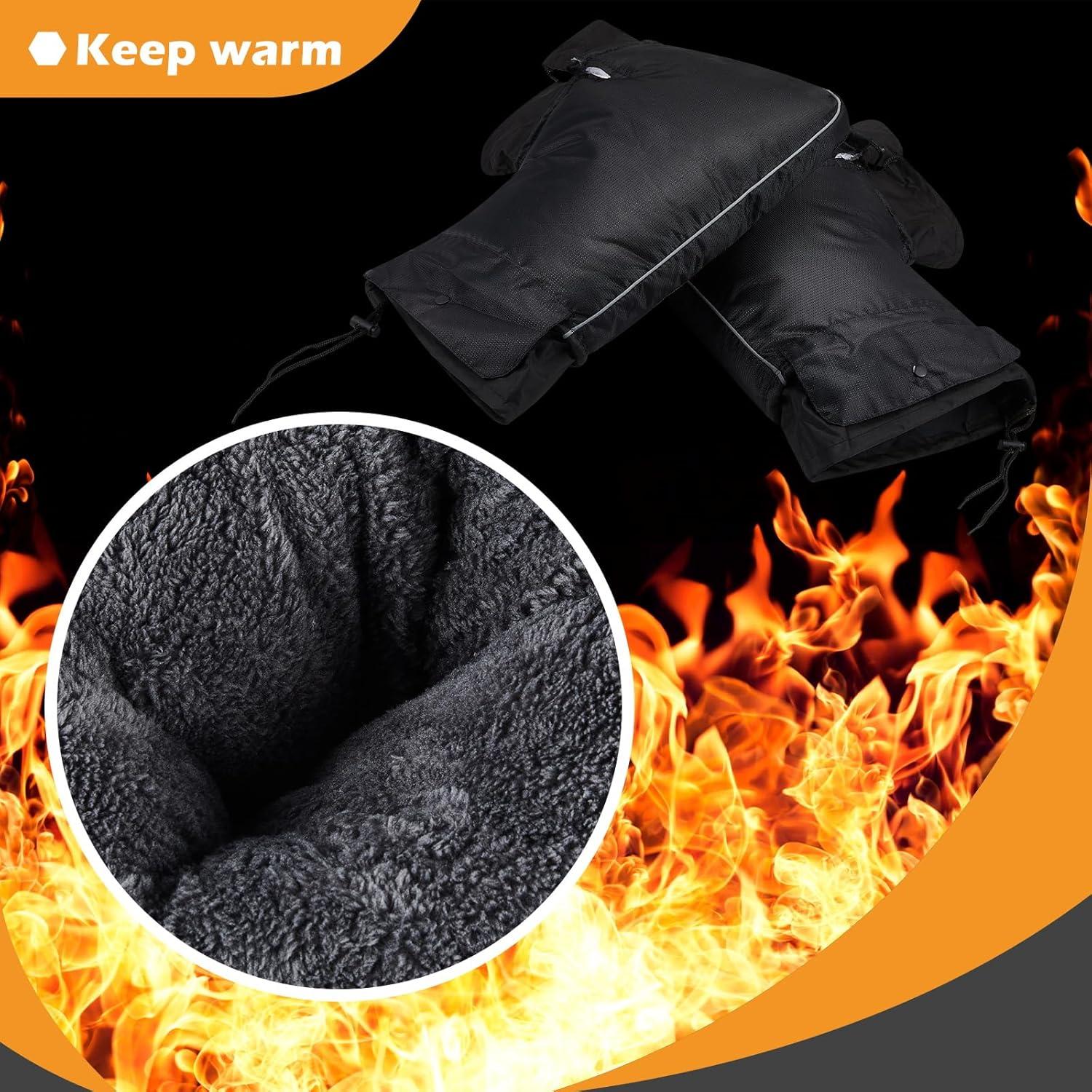 Guantes de Manillar para Motocicleta Hanaive - 2 Juegos Impermeables