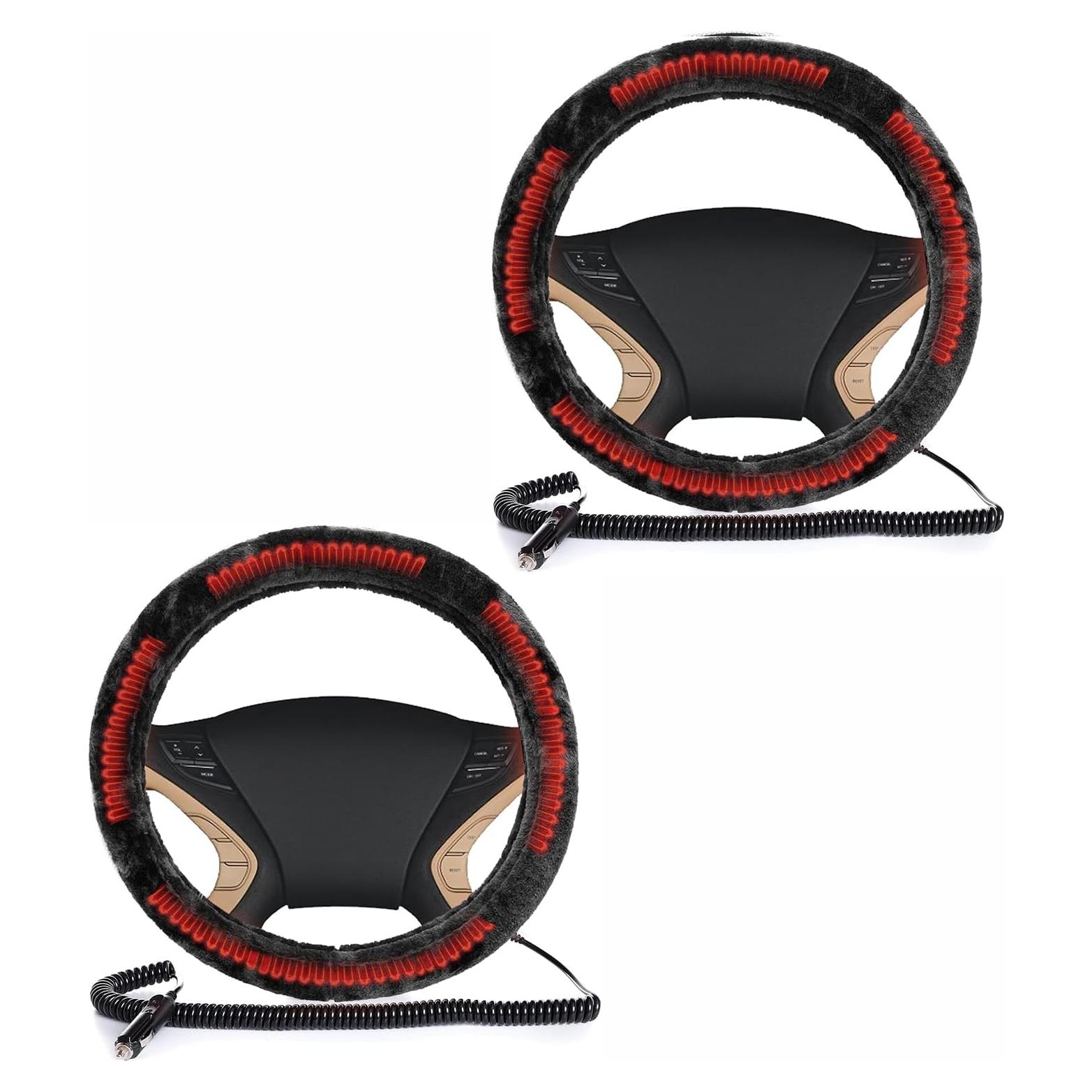 Cubierta de Volante Calentada VaygWay 15" 2 Pk Piel Sintética