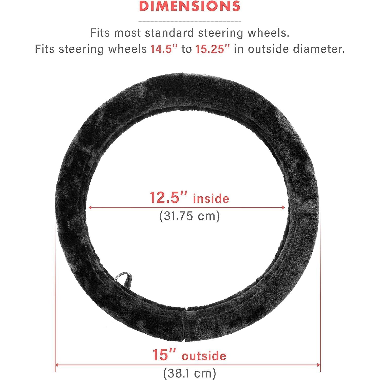 Cubierta de Volante Calentada VaygWay 15" 2 Pk Piel Sintética
