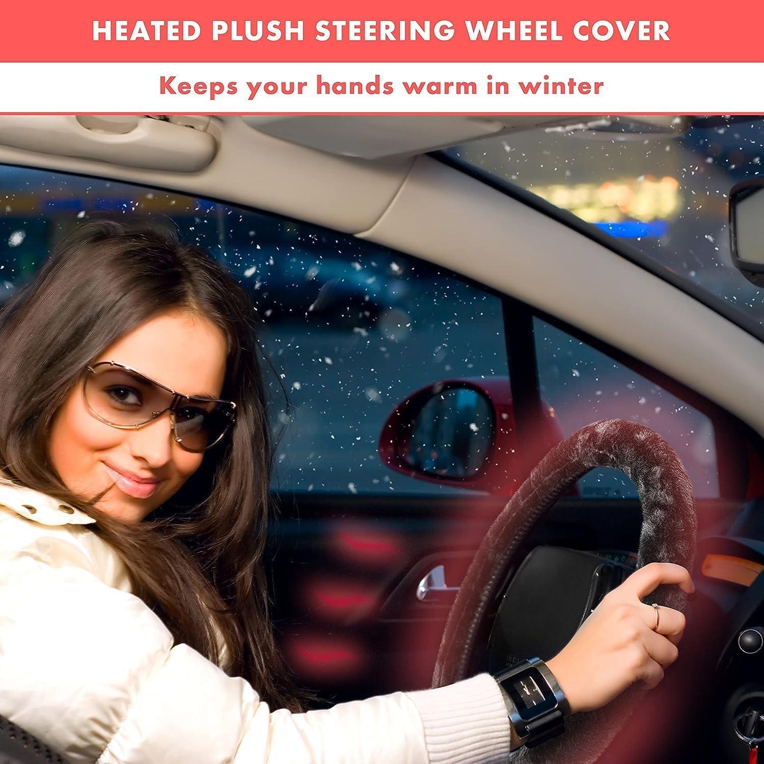 Cubierta de Volante Calentada VaygWay 15" 2 Pk Piel Sintética