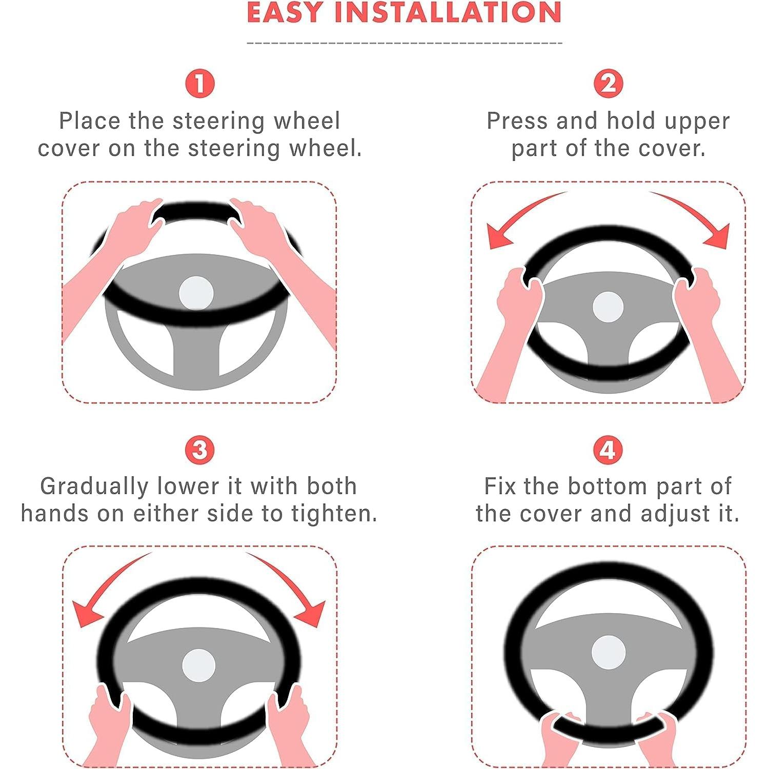 Cubierta de Volante Calentada VaygWay 15" 2 Pk Piel Sintética