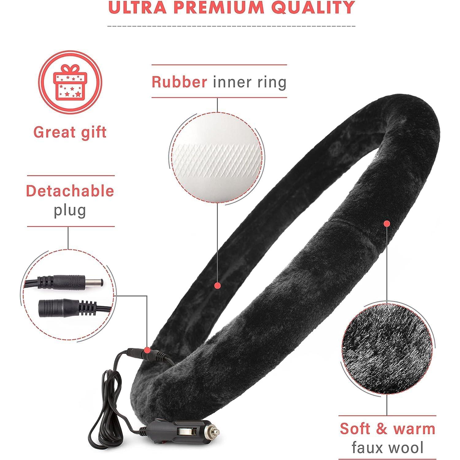 Cubierta de Volante Calentada VaygWay 15" 2 Pk Piel Sintética