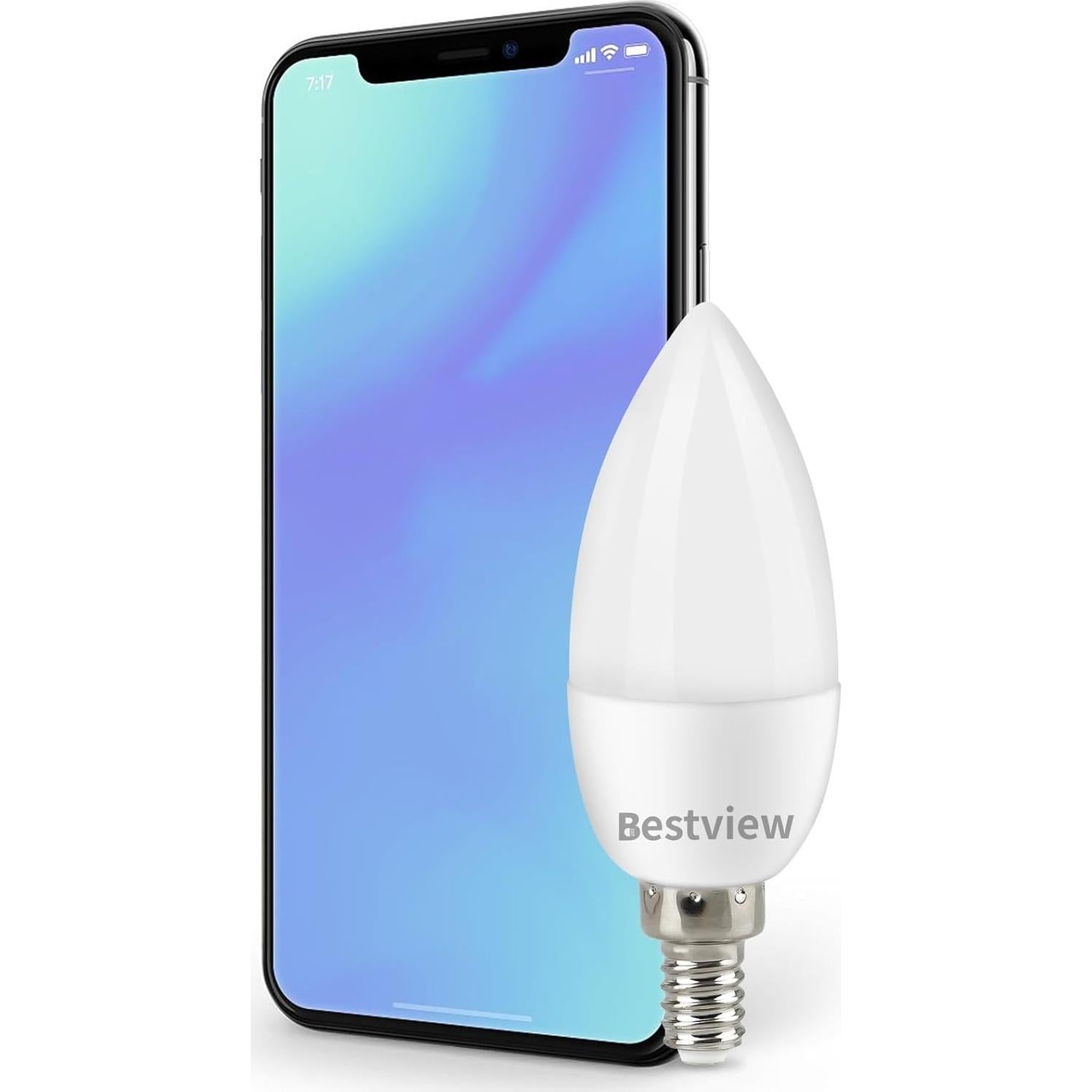 Bombillas LED E12 Bestview Efecto Llama 3 Modos - Paquete de 6