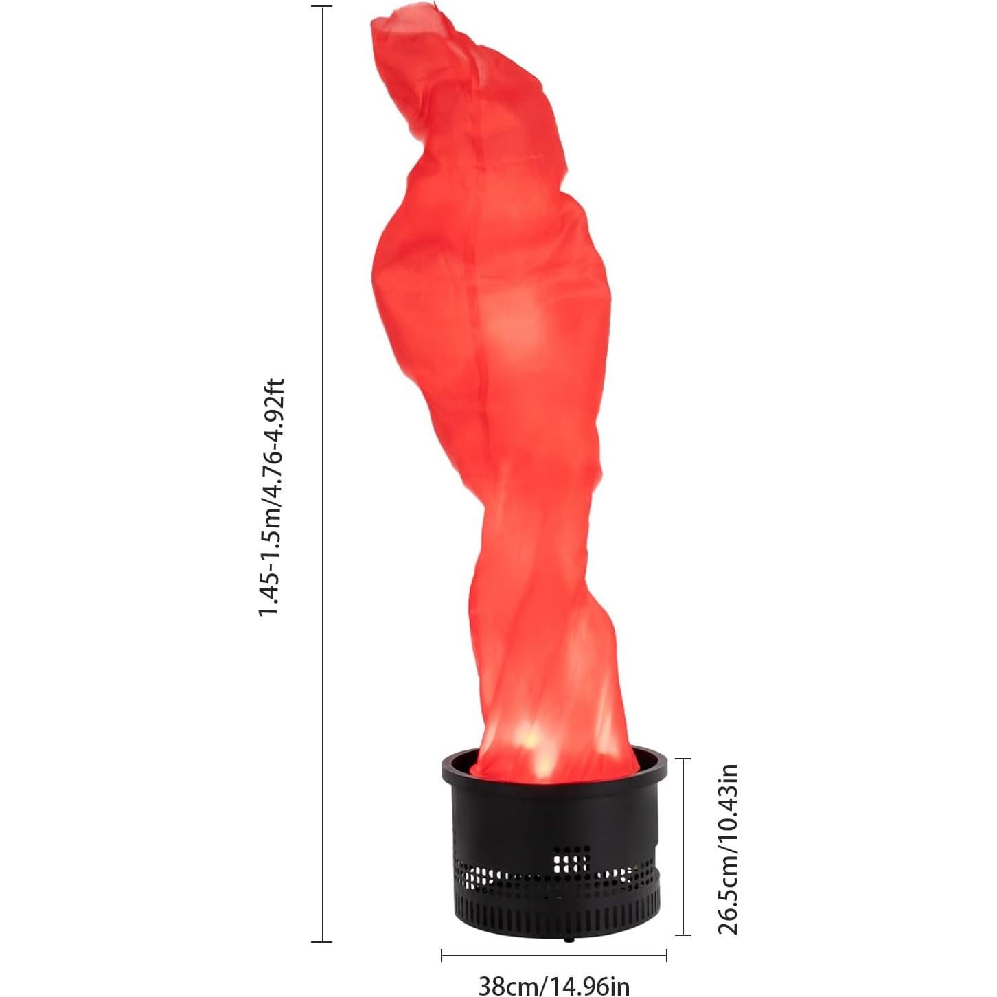 Luz de Llama Simulada Hysinwier 1.5m con 10 LEDs Rojos