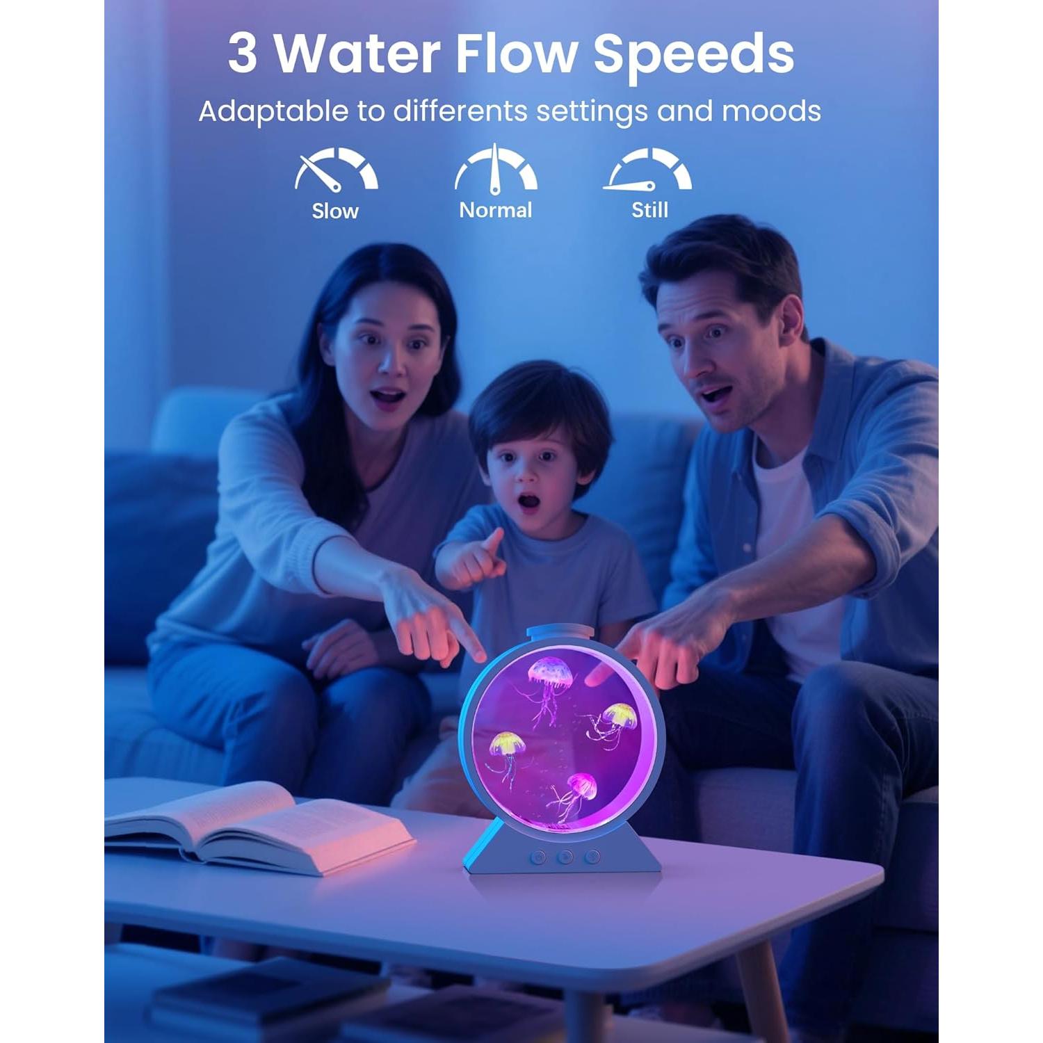 Lámpara de Medusas Eyesound B4, Acuario Colorido 7 Tonos