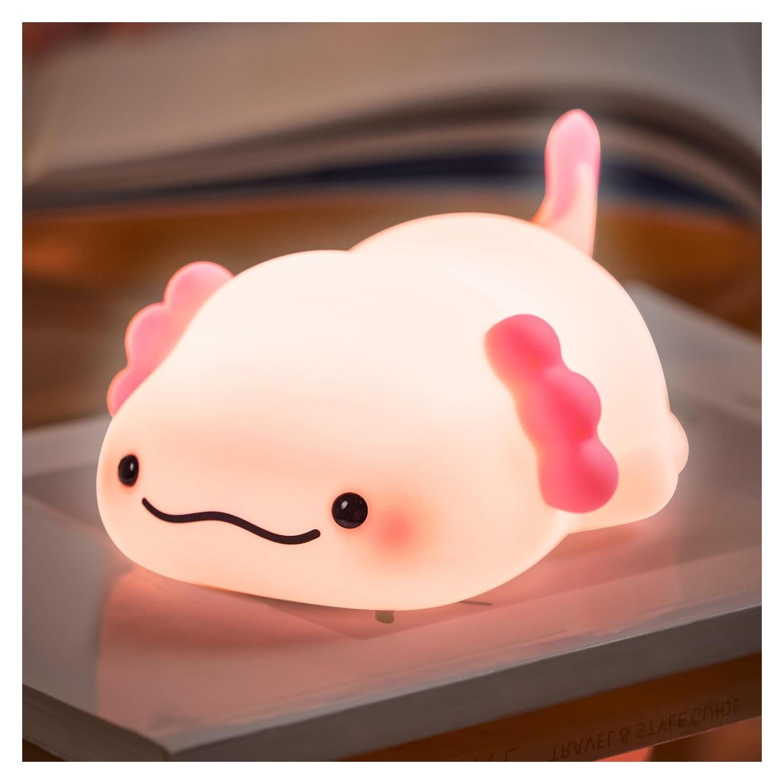 Luz Nocturna Axolote Lettreq Recargable 14.66cm para Niños