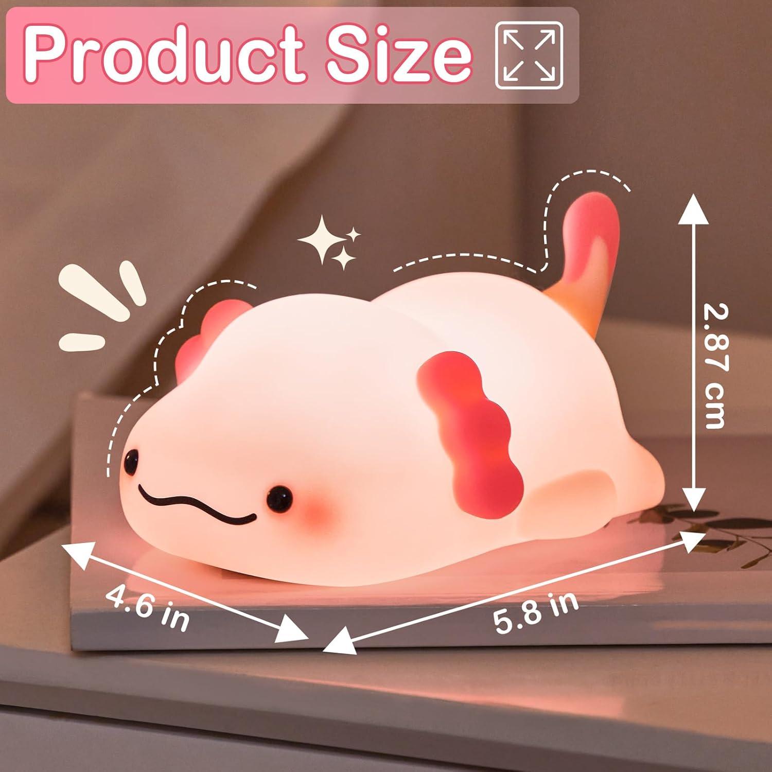 Luz Nocturna Axolote Lettreq Recargable 14.66cm para Niños