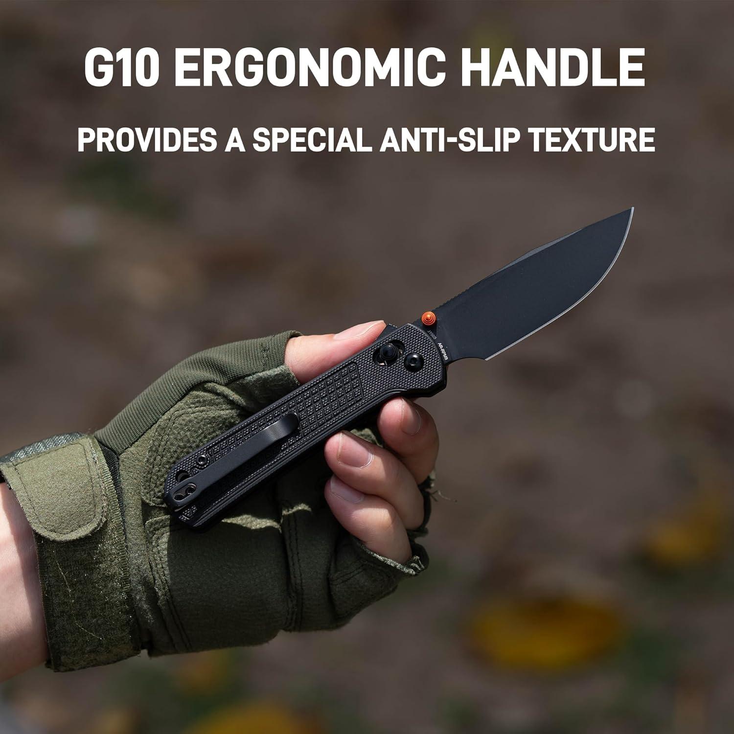 Cuchillo Plegable CJRB Bolt 3.25" Acero AR-RPM9 Mango G10 Negro