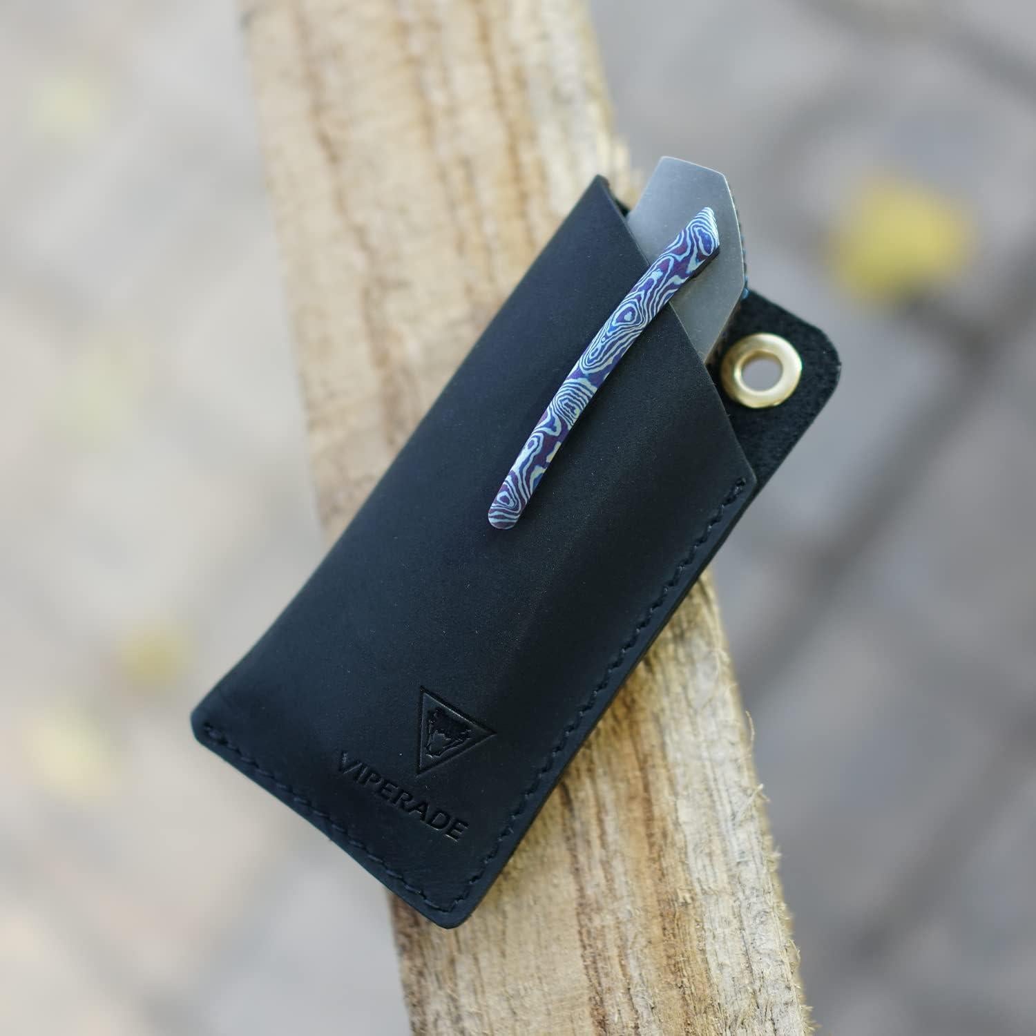 Funda de Cuero VIPERADE PJ11 para Cuchillo y Linterna Pequeña