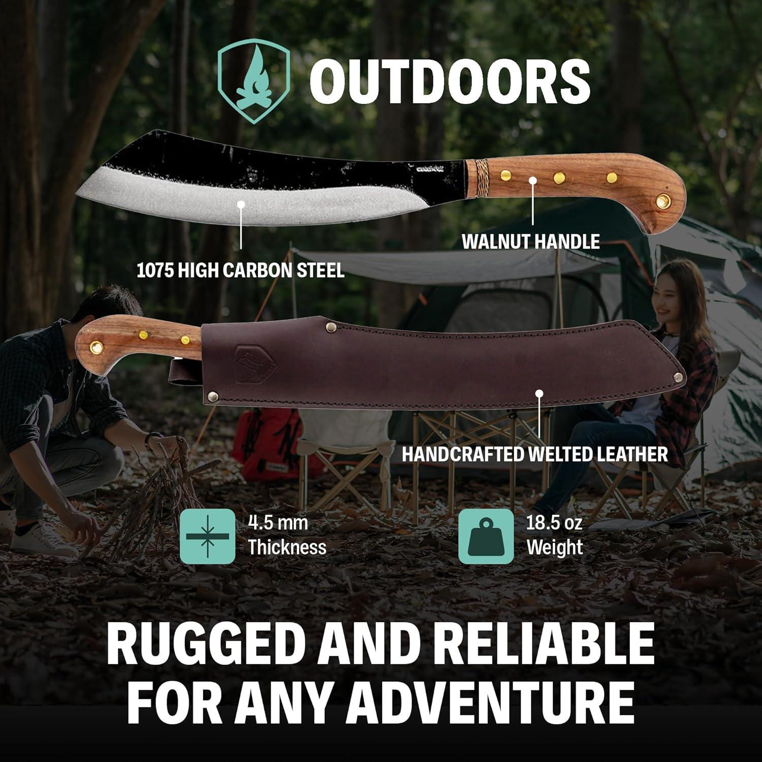 Machete Mini Duku Condor - Acero Carbono 26.67cm - Mango Nogal