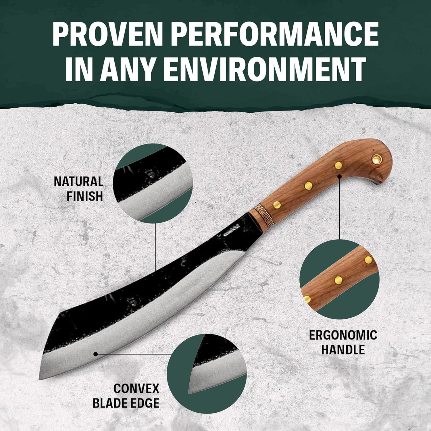 Machete Mini Duku Condor - Acero Carbono 26.67cm - Mango Nogal