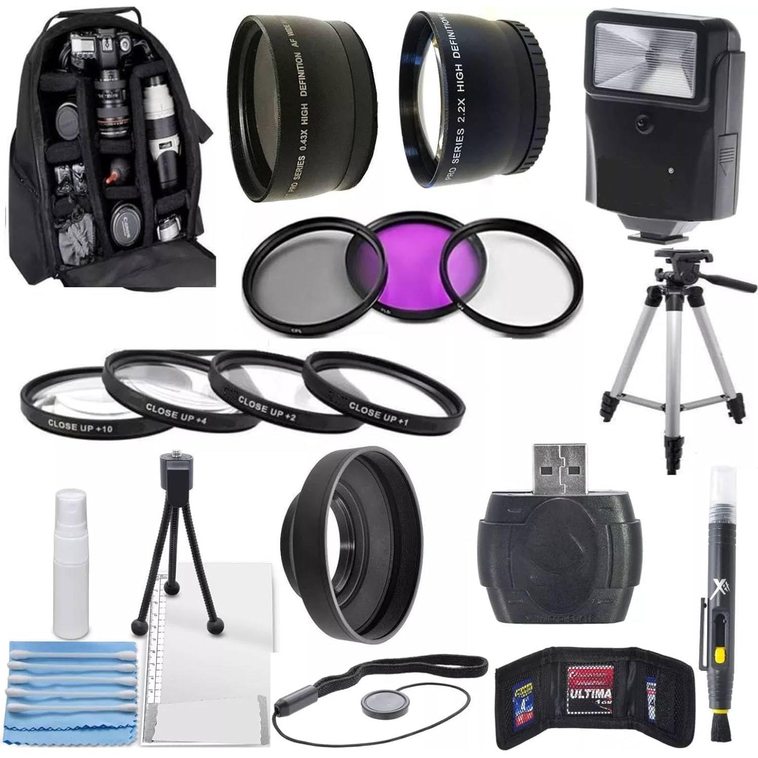 Kit de Accesorios para Cámara Panasonic Lumix DC-FZ80 55MM