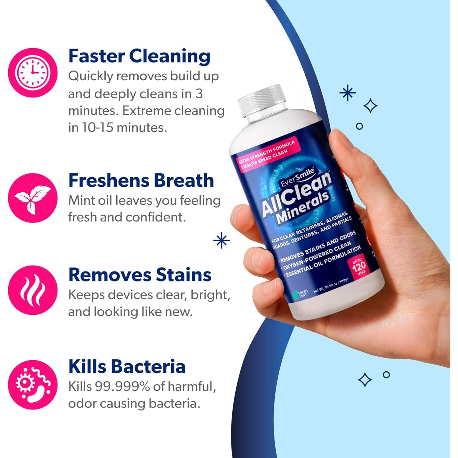 Limpiador Profundo EverSmile AllClean Minerales 300g - Alineadores y Retenedores