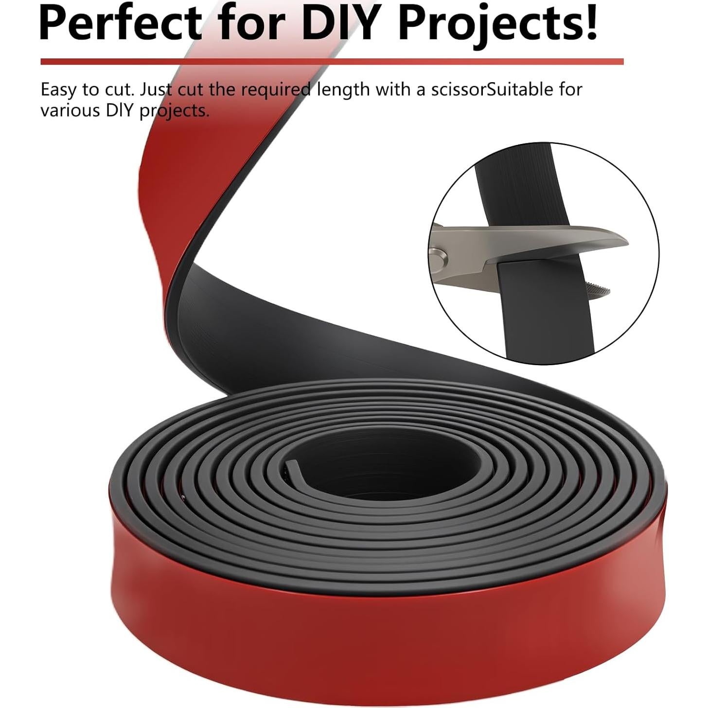 Tira de Goma Adhesiva Neopreno Qyueyue 12mm x 1.5mm x 4.5m