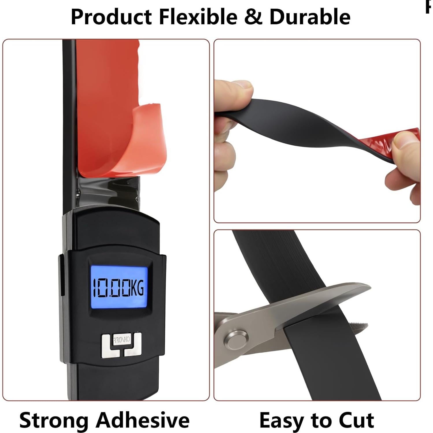 Tira de Goma Adhesiva Neopreno Qyueyue 12mm x 1.5mm x 4.5m