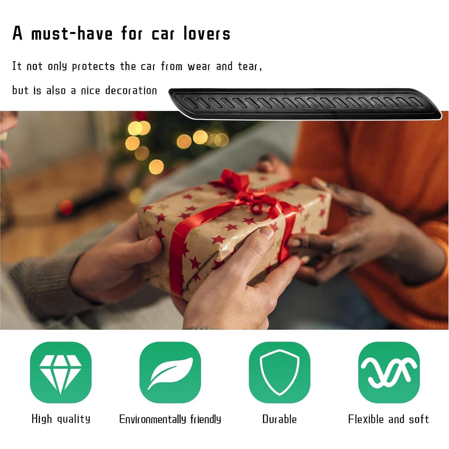 Tiras Antirayaduras para Parachoques Suvnie 40.5x5 cm Negro