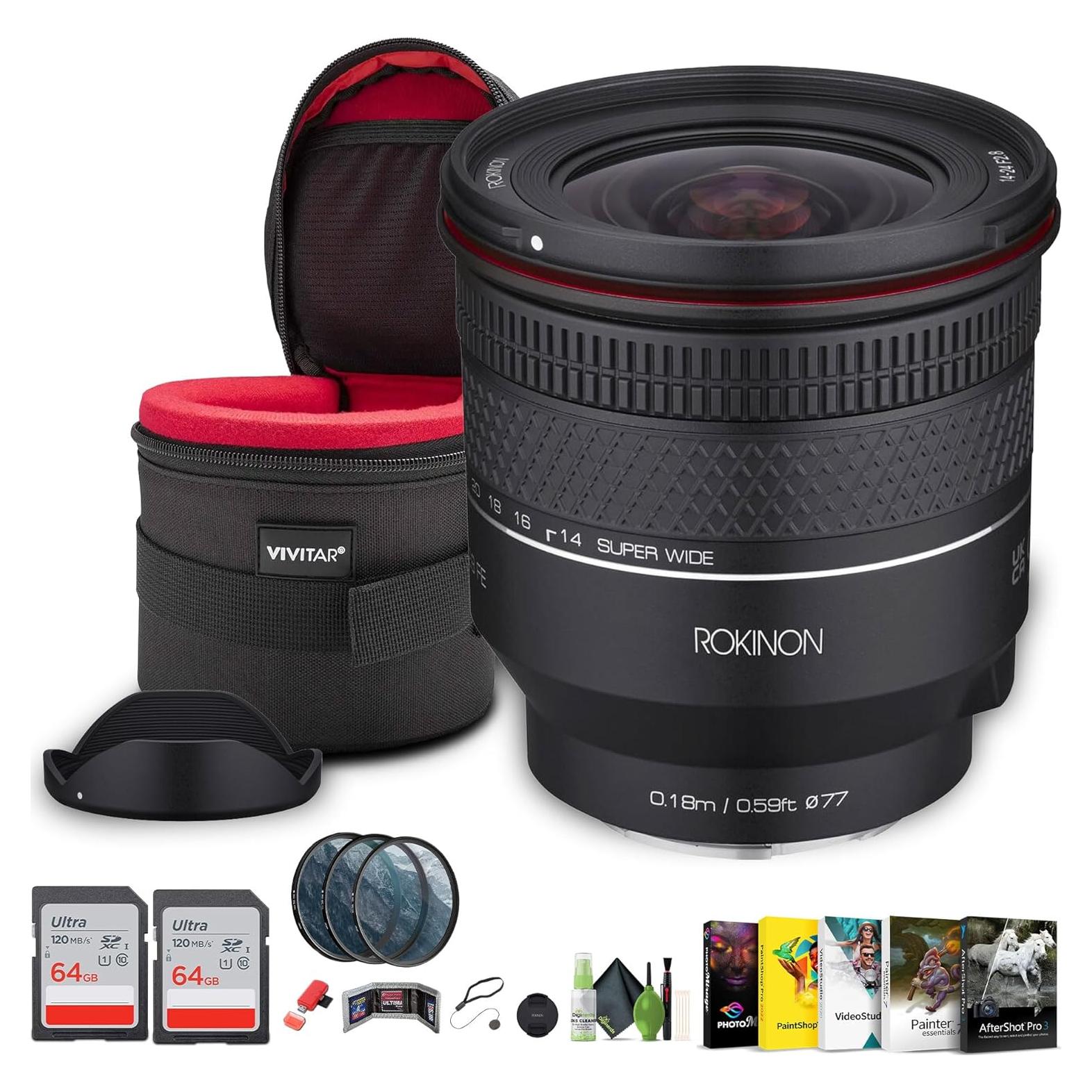 Lente Rokinon AF 14-24mm f/2.8 para Sony E + Accesorios