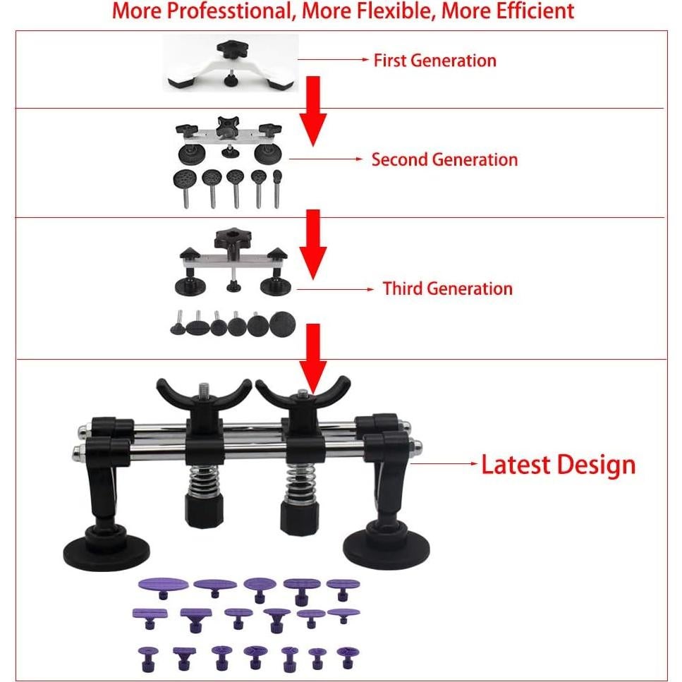 Kit Reparación Abolladuras LTUPWF 18 Piezas para Autos