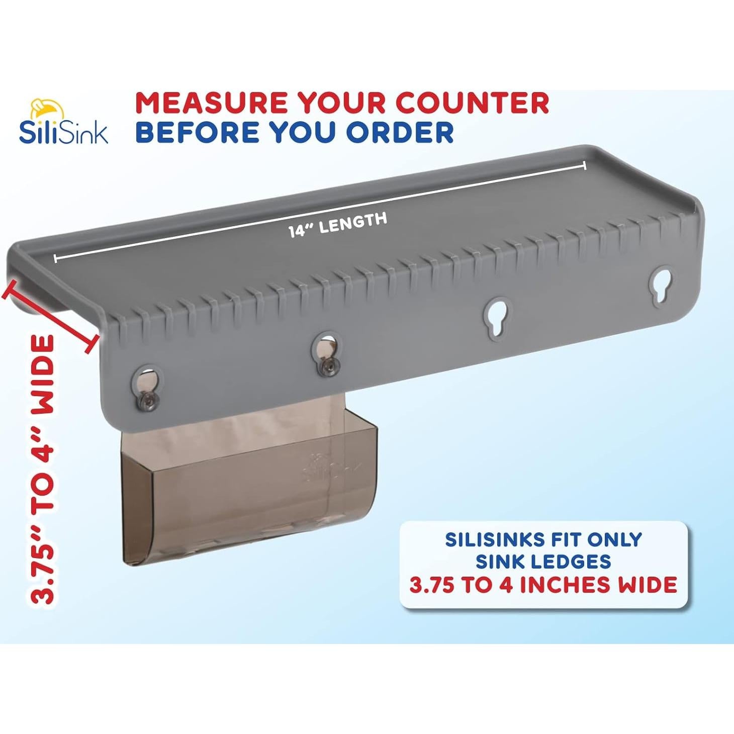 Protector de Borde de Silicona SiliSink 14" Beige para Fregadero