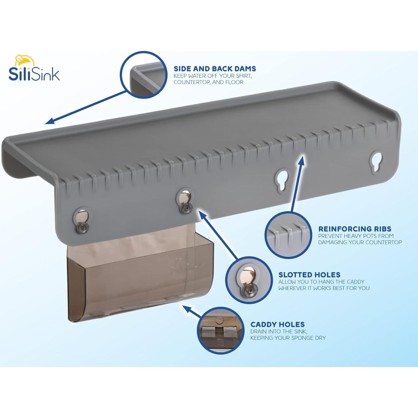 Protector de Borde de Silicona SiliSink 14" Beige para Fregadero