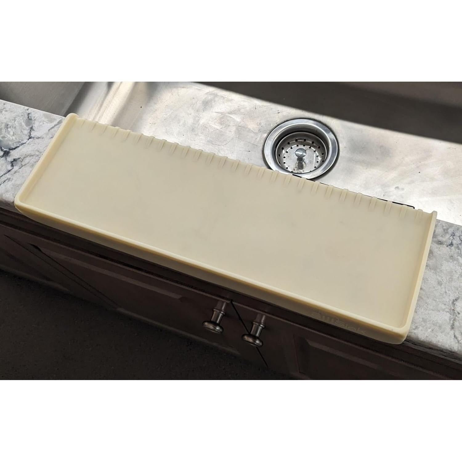 Protector de Borde de Silicona SiliSink 14" Beige para Fregadero