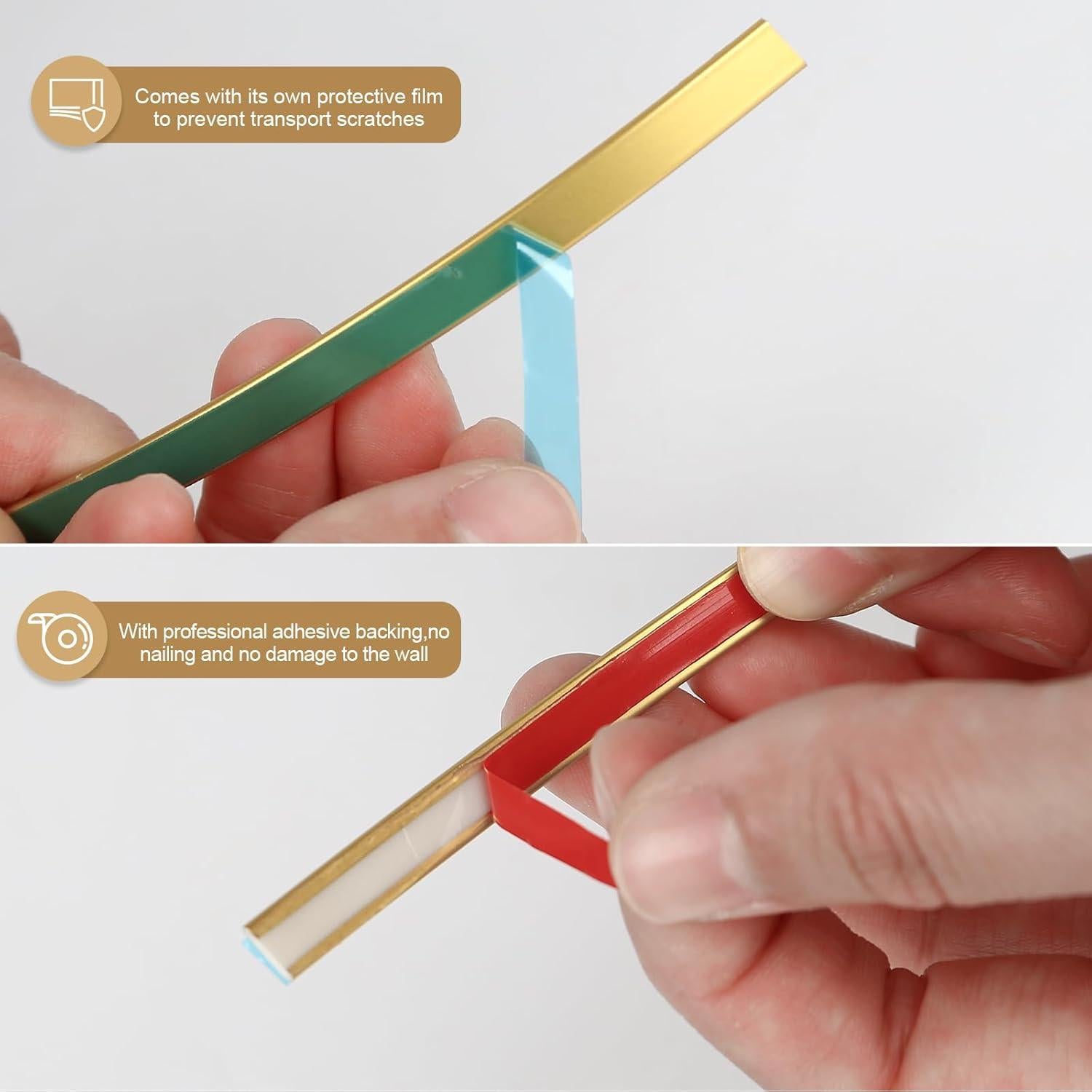 Moldura Autoadhesiva de Oro 5m x 2cm TVlifams para Decoración