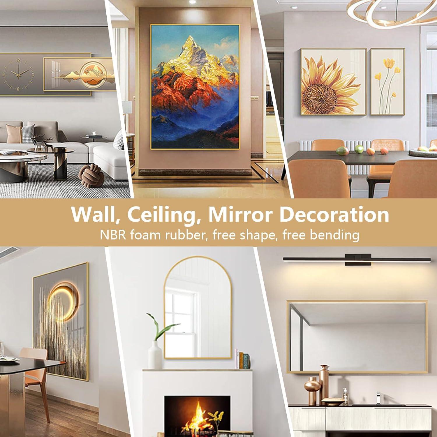 Moldura Autoadhesiva de Oro 5m x 2cm TVlifams para Decoración