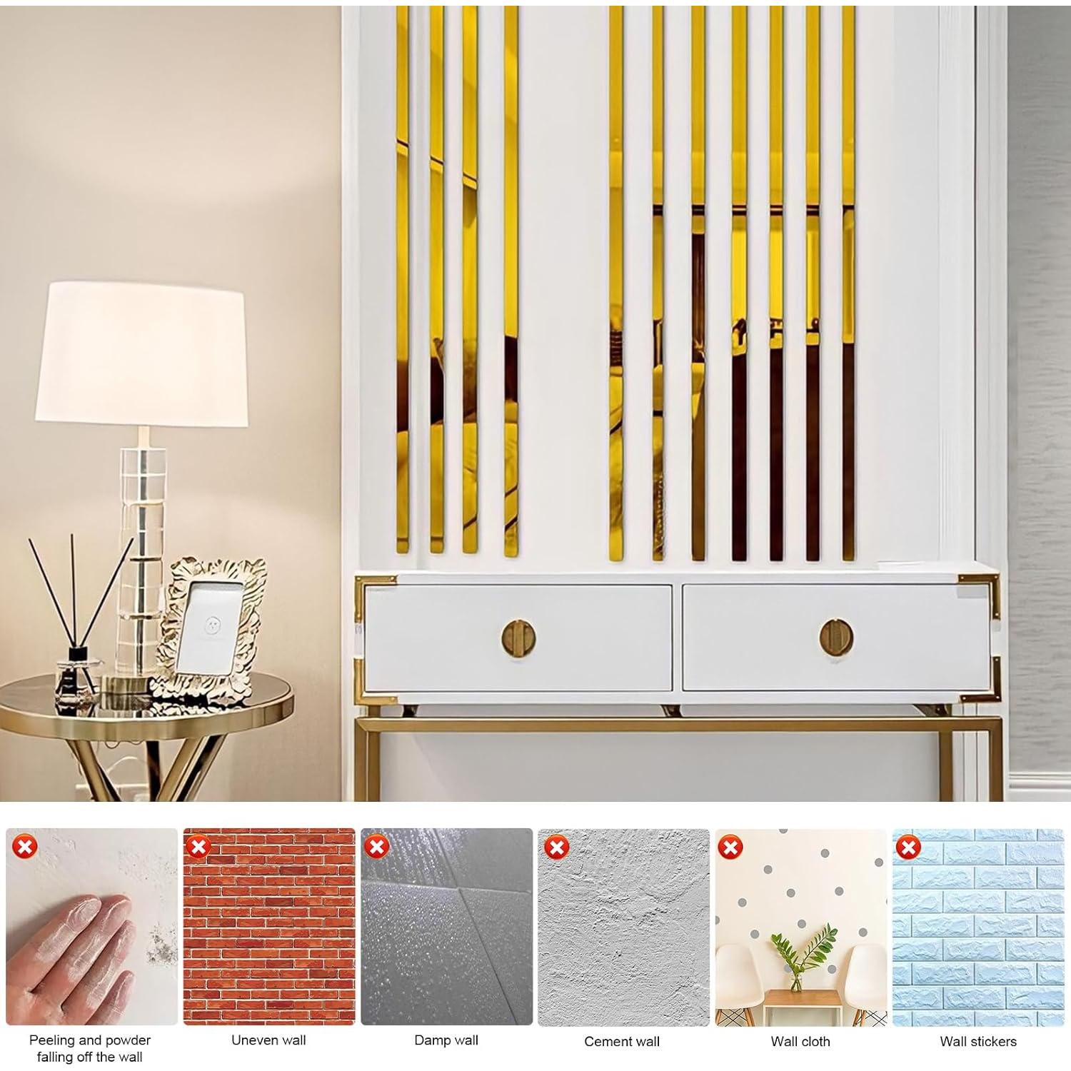 Moldura Autoadhesiva de Oro 5m x 2cm TVlifams para Decoración