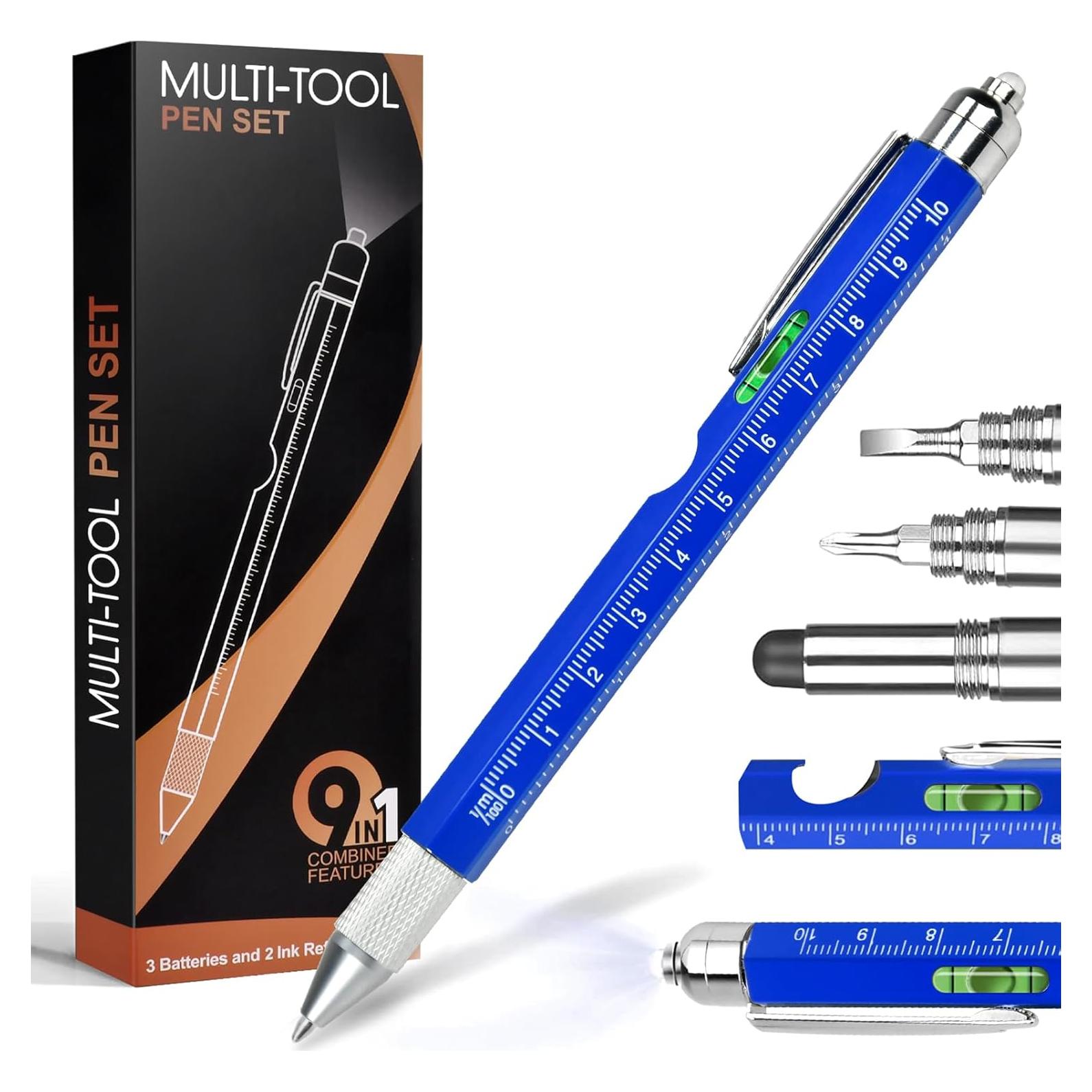 Bolígrafo Multi Herramienta 9 en 1 SAPGIF Azul