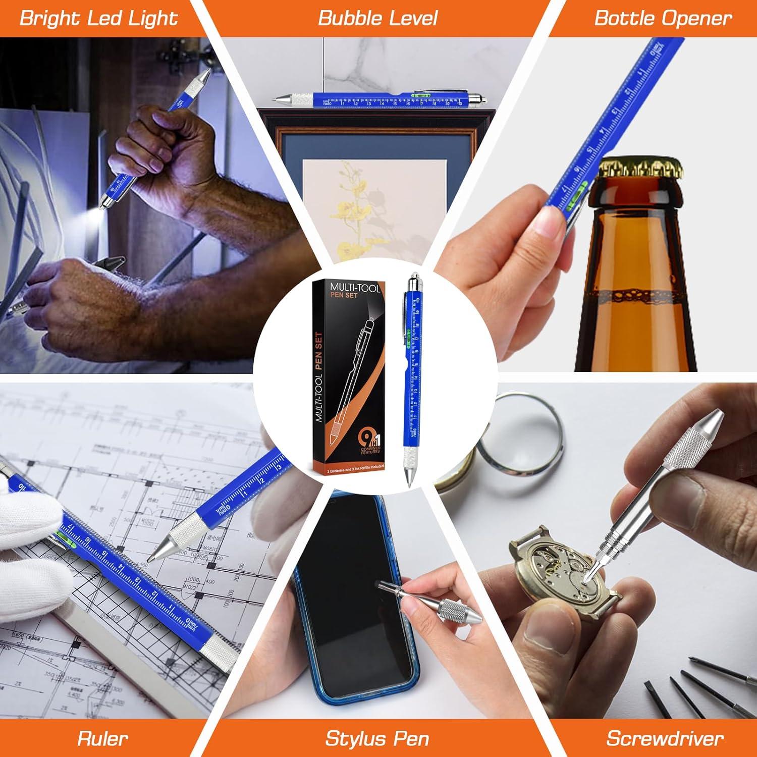 Bolígrafo Multi Herramienta 9 en 1 SAPGIF Azul