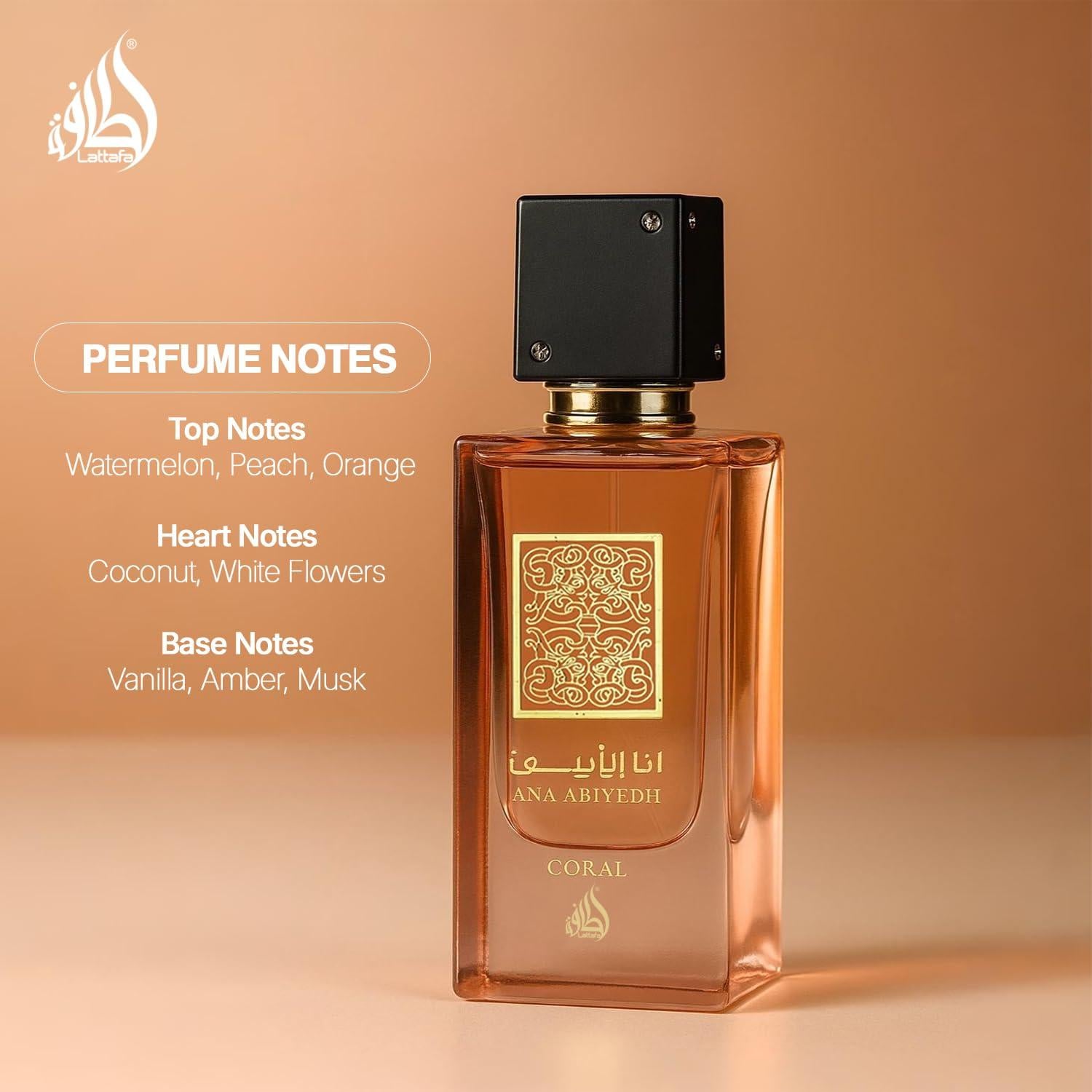 Eau de Parfum Unisex Lattafa Ana Abiyedh Coral 60 ml