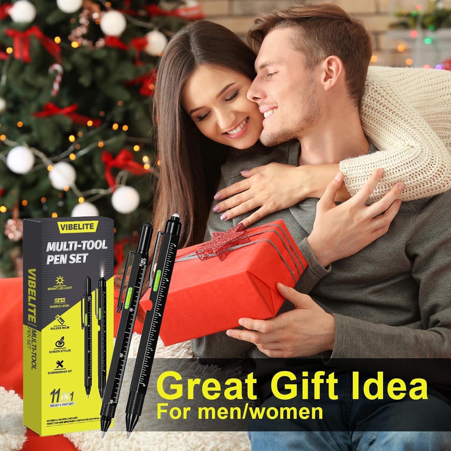 Bolígrafo Multiherramienta VIBELITE 9 en 1 con LED Negro