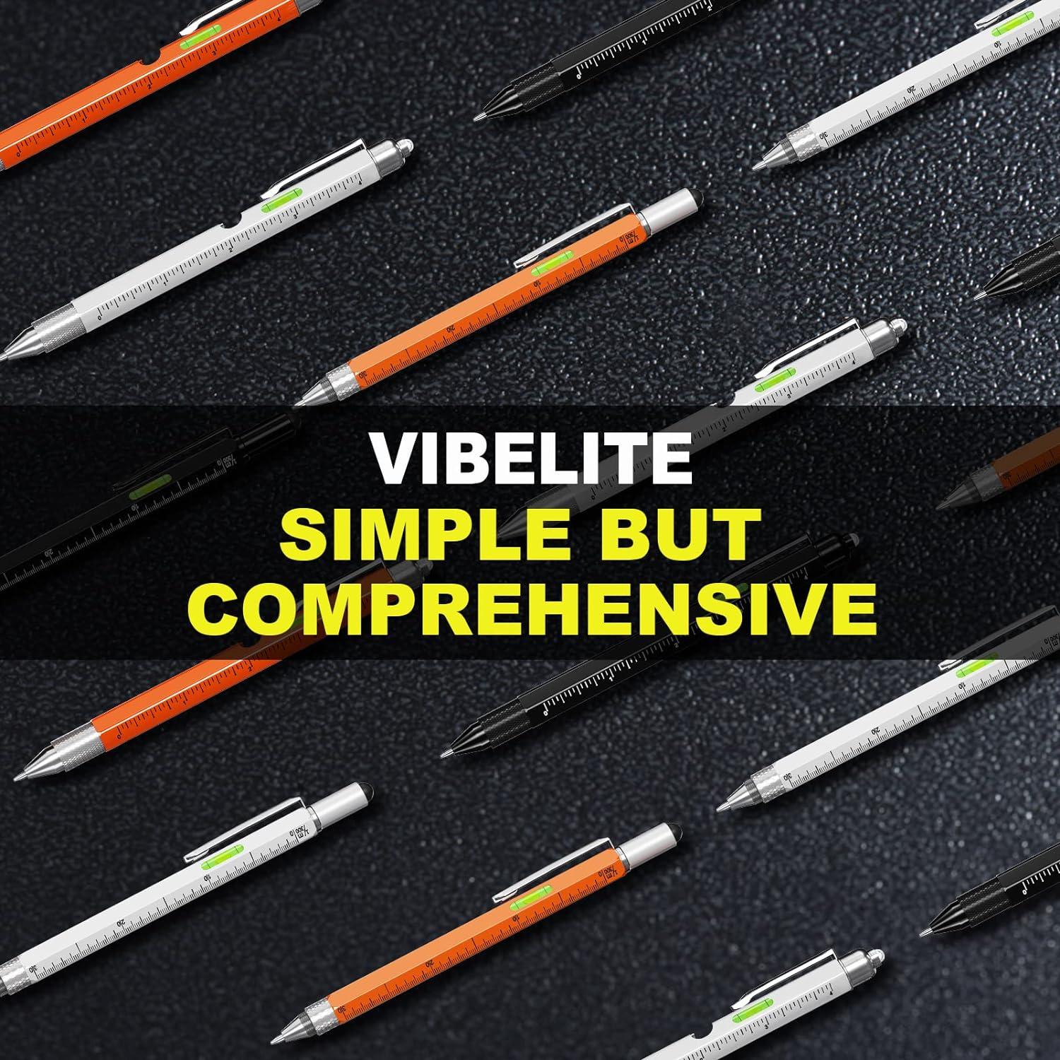 Bolígrafo Multiherramienta VIBELITE 9 en 1 con LED Negro