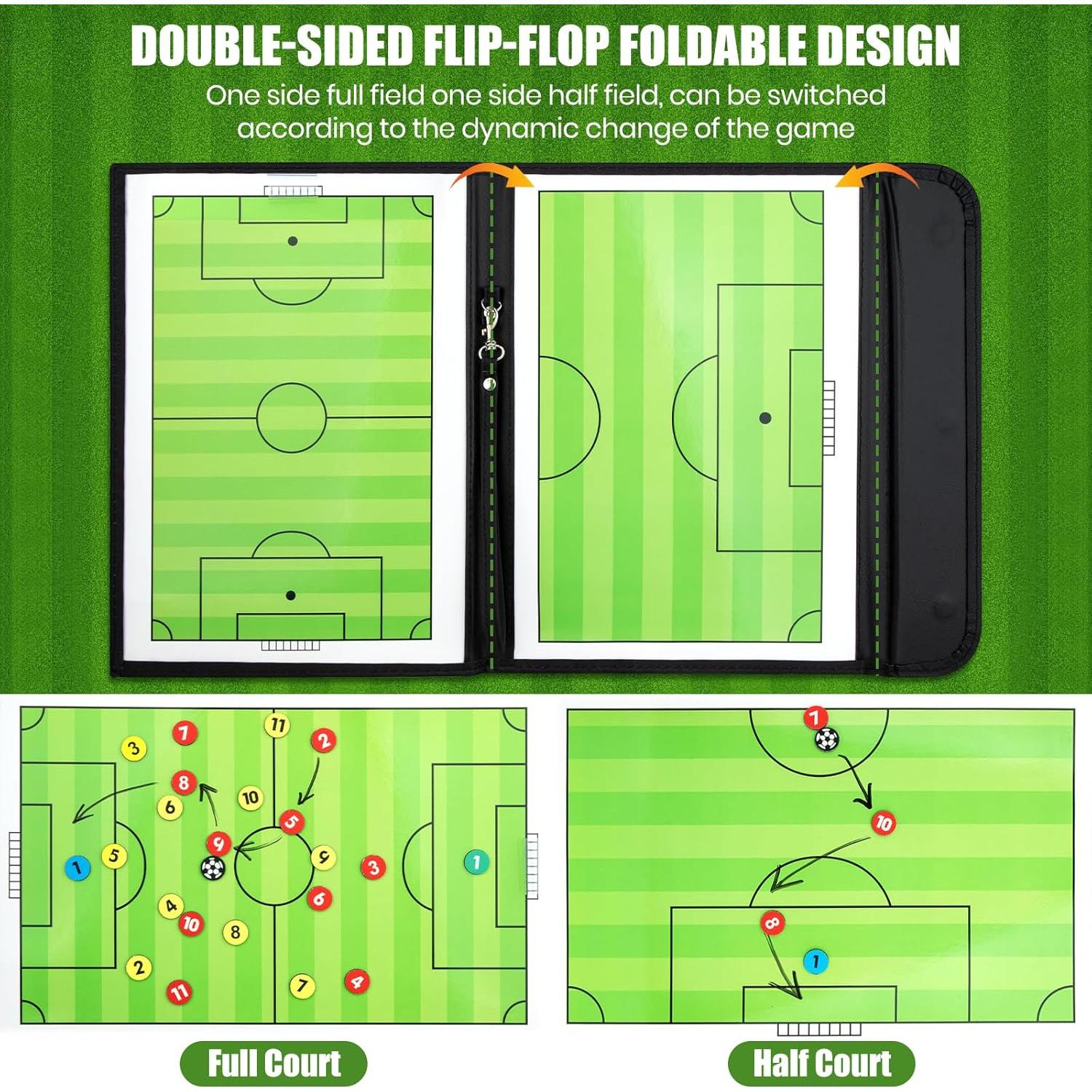 Tablero de Entrenamiento de Fútbol Keweis Magnético 31.7x23.5cm