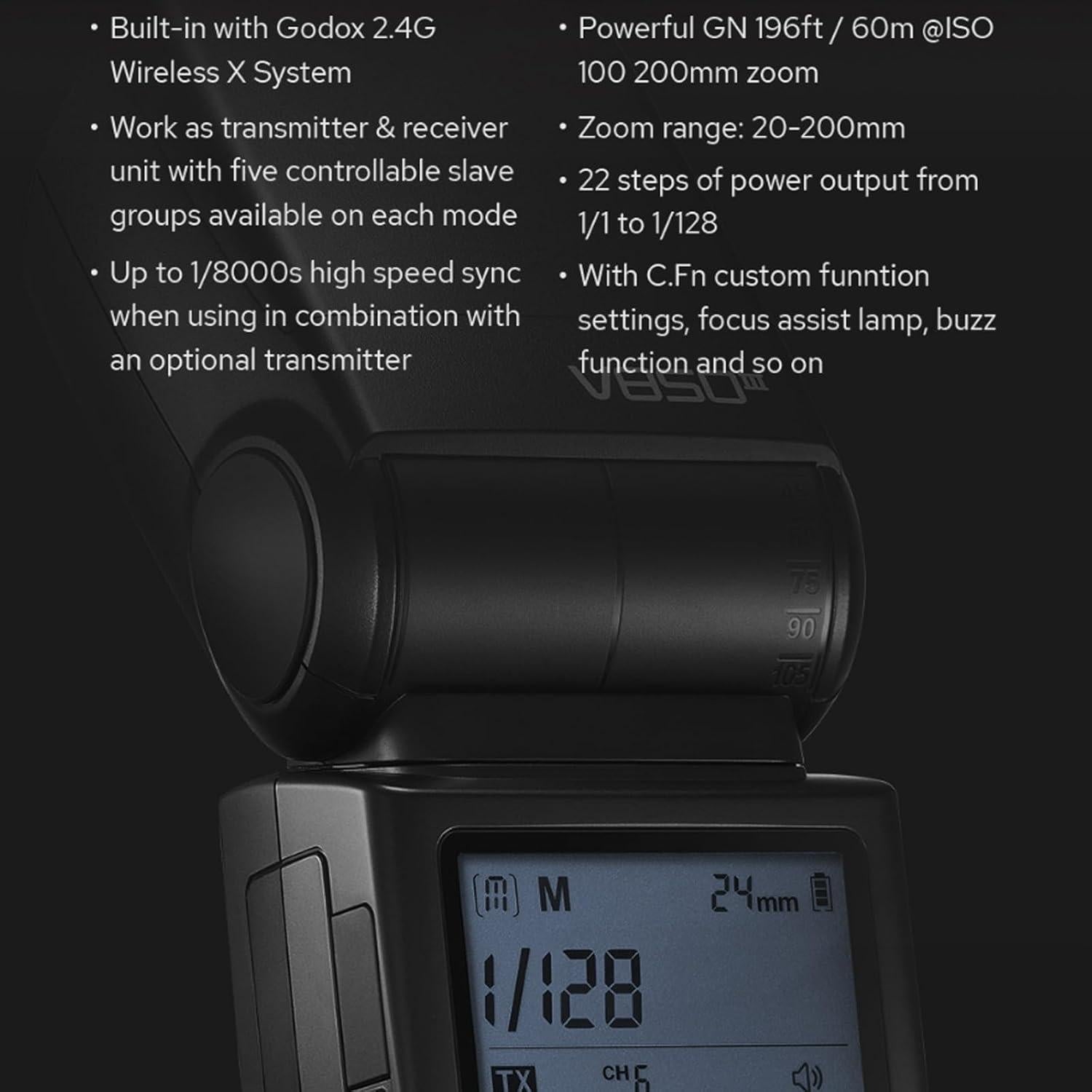 Flash Godox V850III 7.2V 2600mAh HSS 1/8000 para DSLR