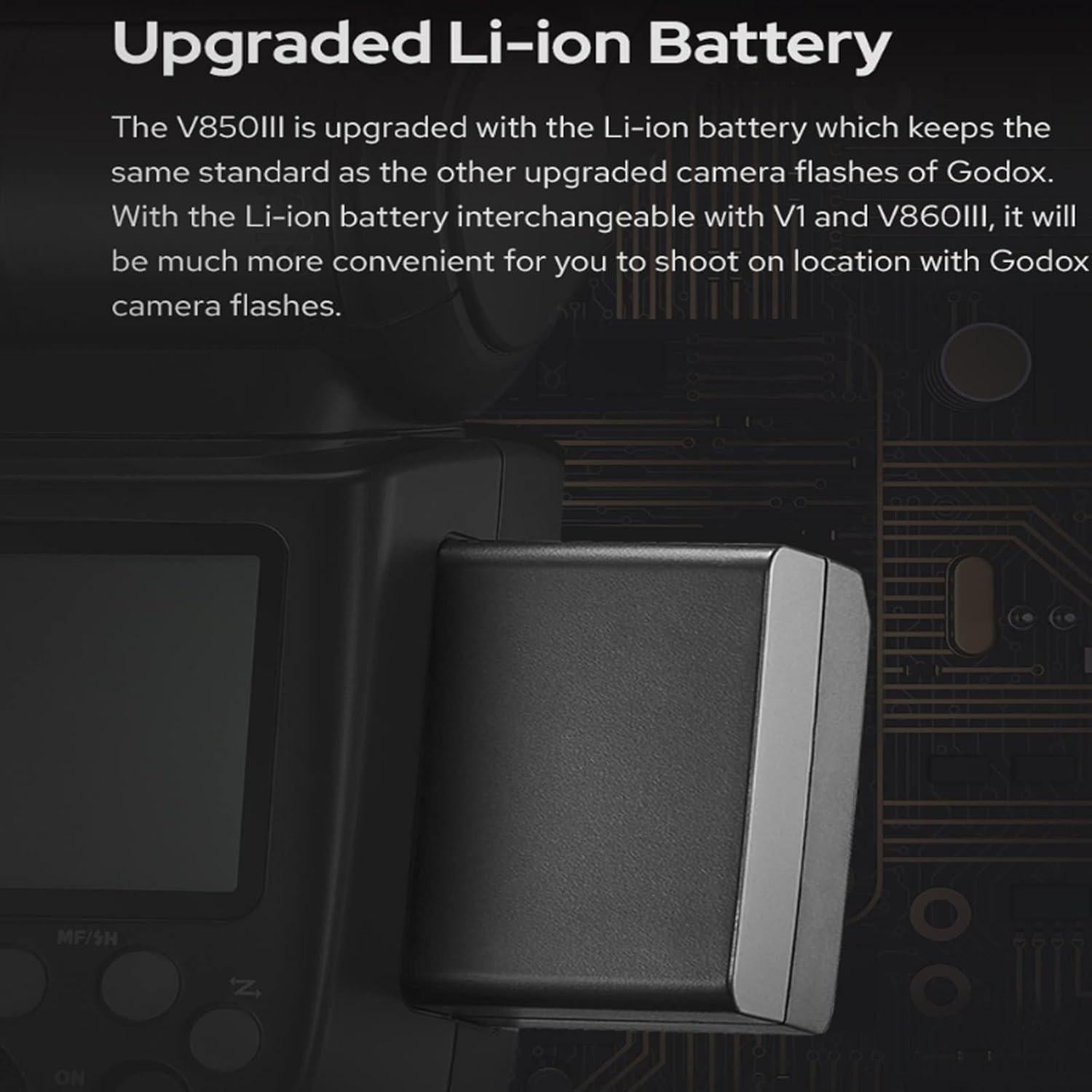 Flash Godox V850III 7.2V 2600mAh HSS 1/8000 para DSLR