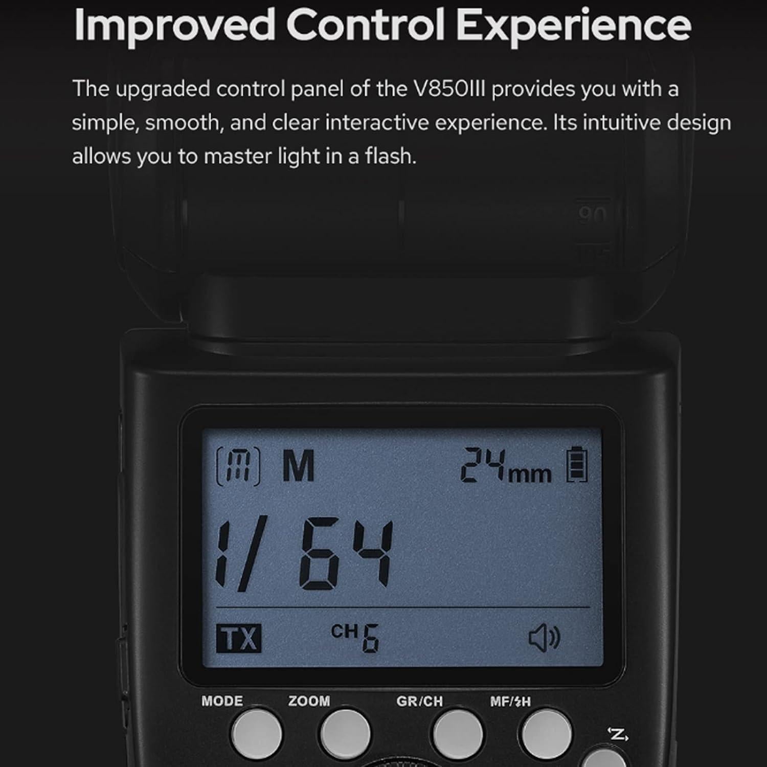 Flash Godox V850III 7.2V 2600mAh HSS 1/8000 para DSLR