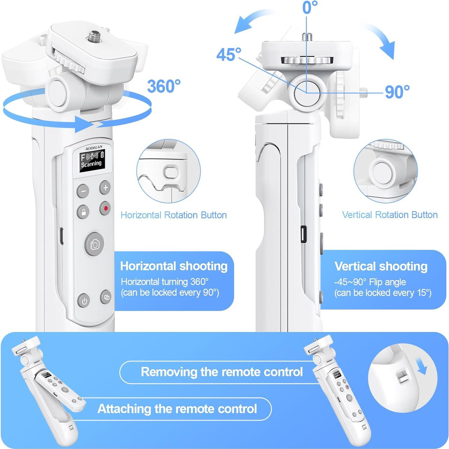 Trípode AODELAN Blanco para Fujifilm con Control Remoto Inalámbrico