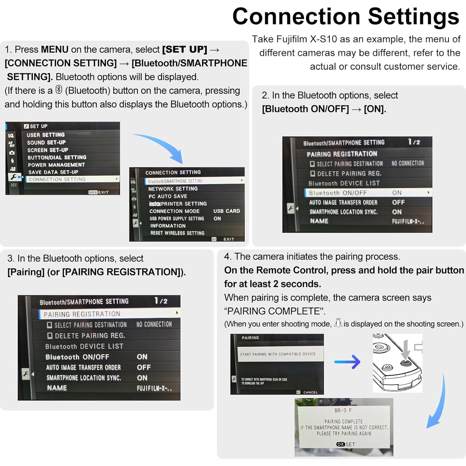 Trípode AODELAN Blanco para Fujifilm con Control Remoto Inalámbrico