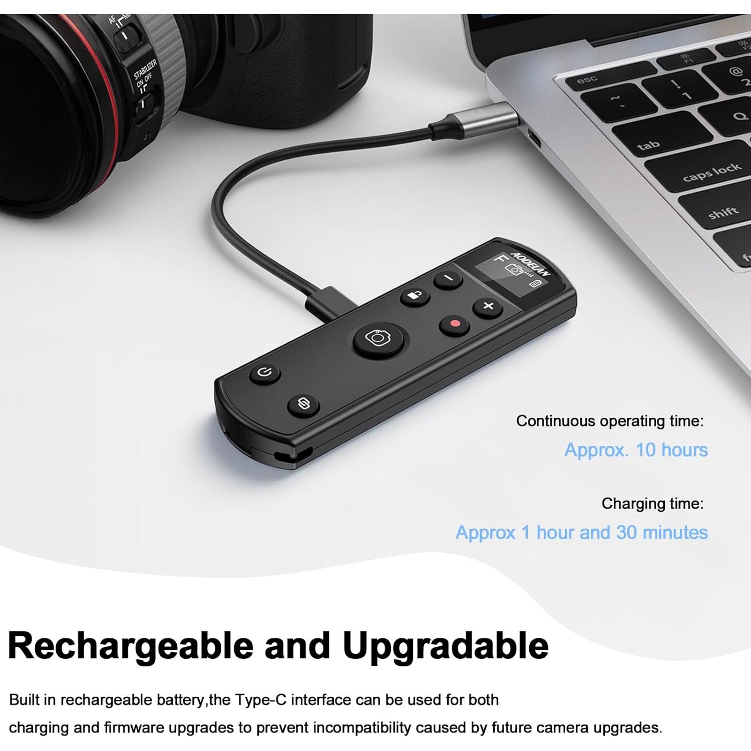 Control Remoto Inalámbrico AODELAN para Cámara Fujifilm Negro