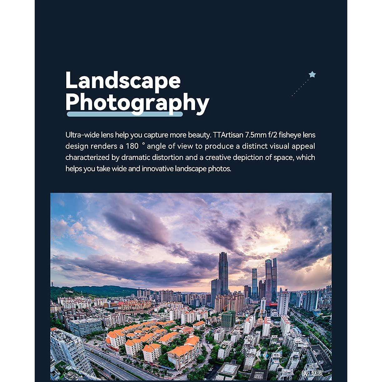 Lente Ojo de Pez 7.5mm F2 TTArtisan para Canon EOS R