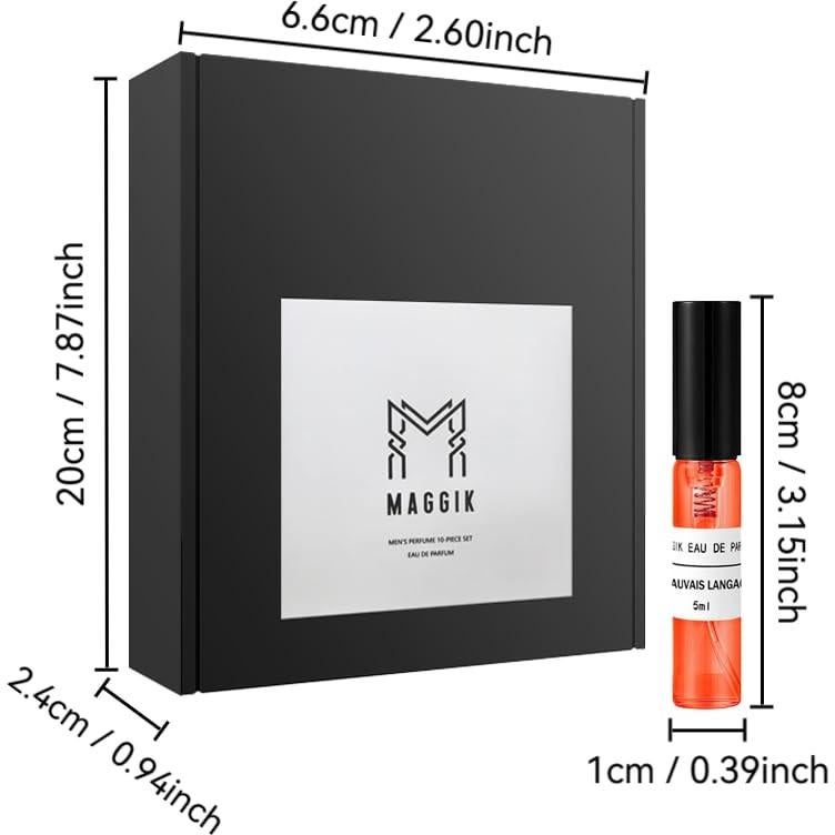 Conjunto de Muestras de Fragancias para Hombres - 10 Frascos 4.8ml