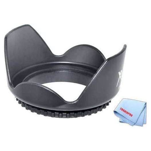 Capucha de lente tulipán 49mm TronixPro + paño microfibra