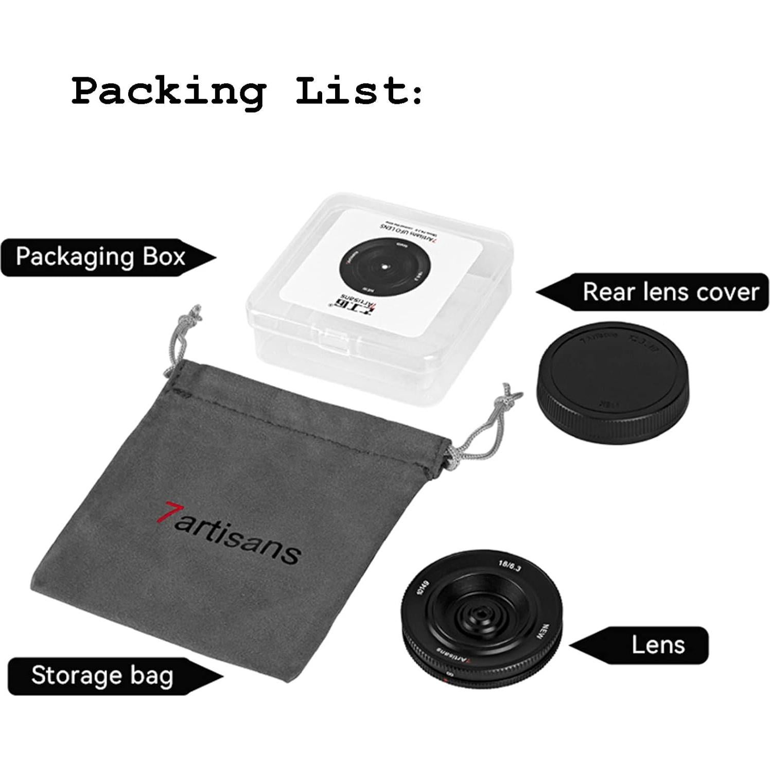 Lente 18mm F6.3 Mark II 7artisans para Montura M4/3