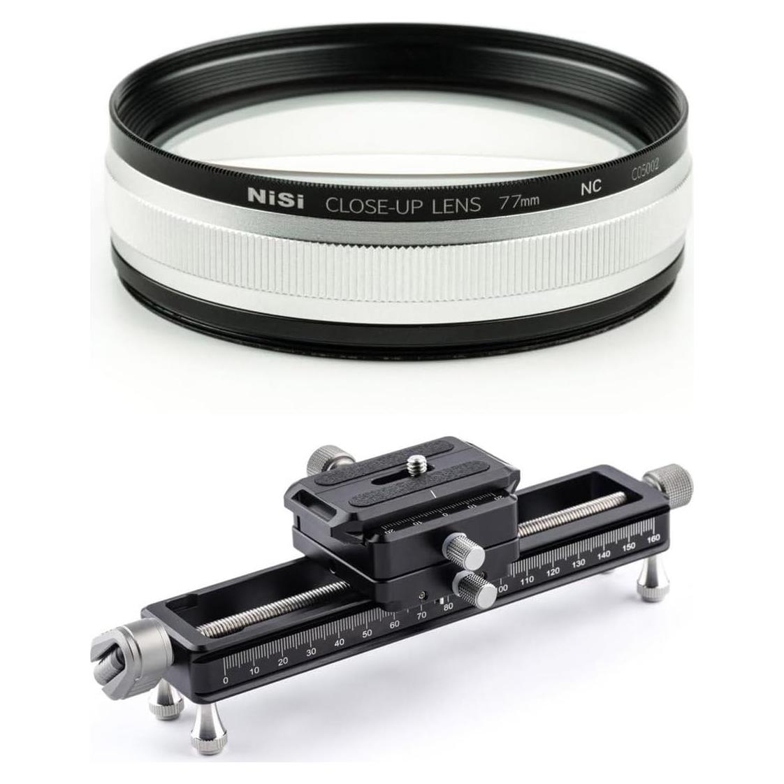 Kit Lentes Acercamiento NiSi 77mm + Adaptadores 67/72mm + Riel Macro