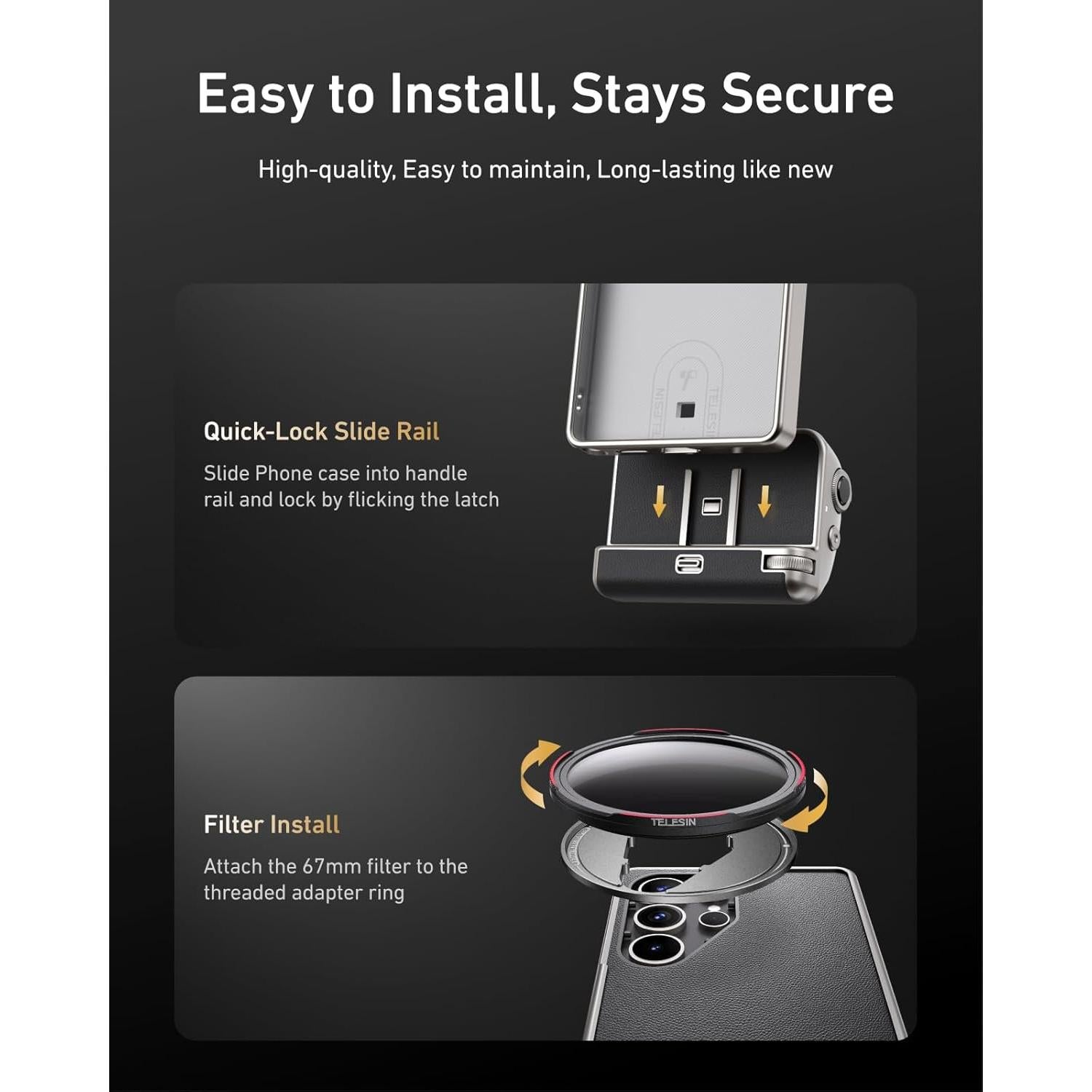 Kit de Fotografía Telesin Mastergrip para Galaxy S25 Ultra