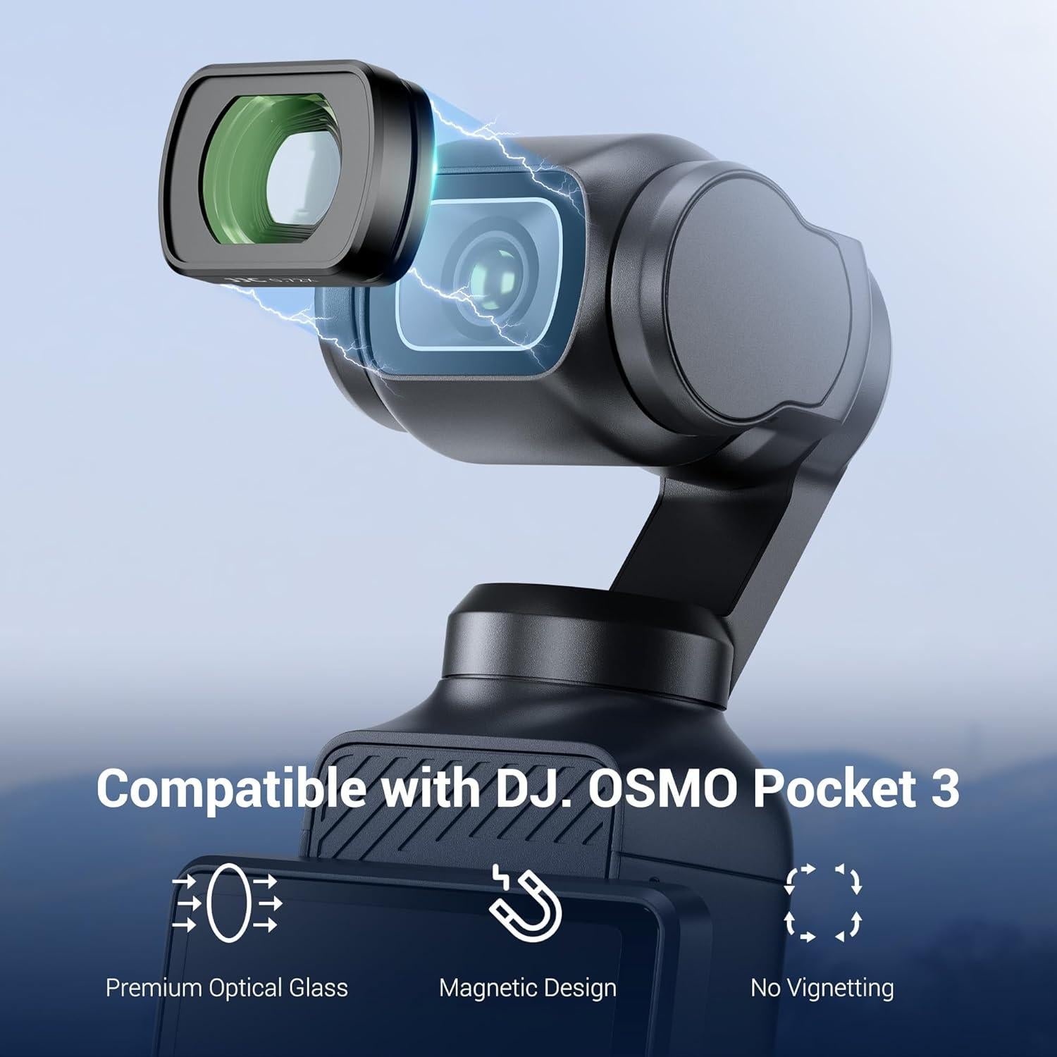 Lente Gran Angular 0.72X JJC para DJI OSMO Pocket 3