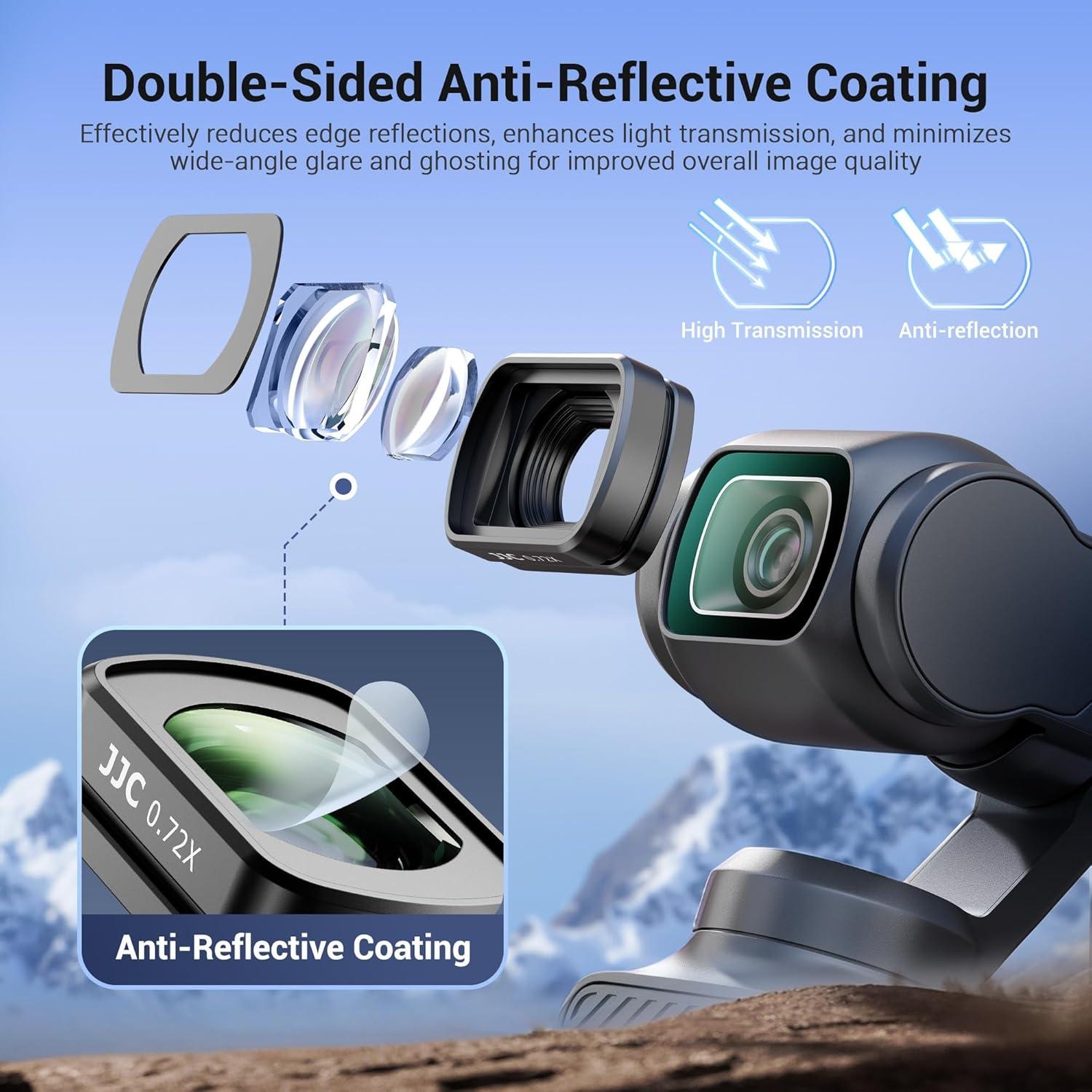 Lente Gran Angular 0.72X JJC para DJI OSMO Pocket 3