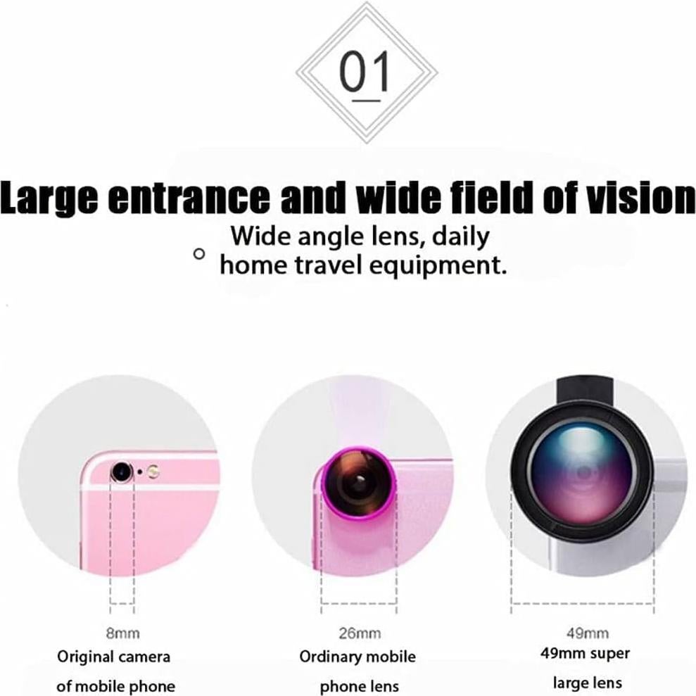 Lente Gran Angular 0.45X y Macro 12.5X Leshareselect para Smartphone